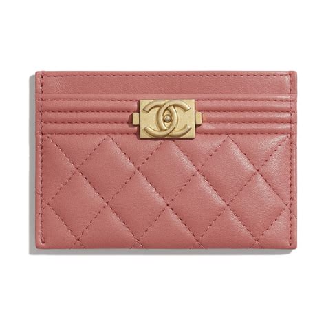 boy chanel card holder pink|Chanel card holder price.